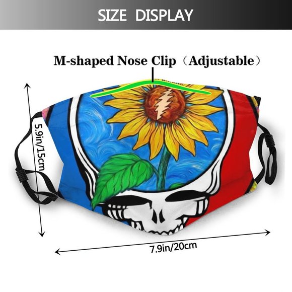 Grateful dead Face Cover Headband Balaclavas - Picture 2 of 7